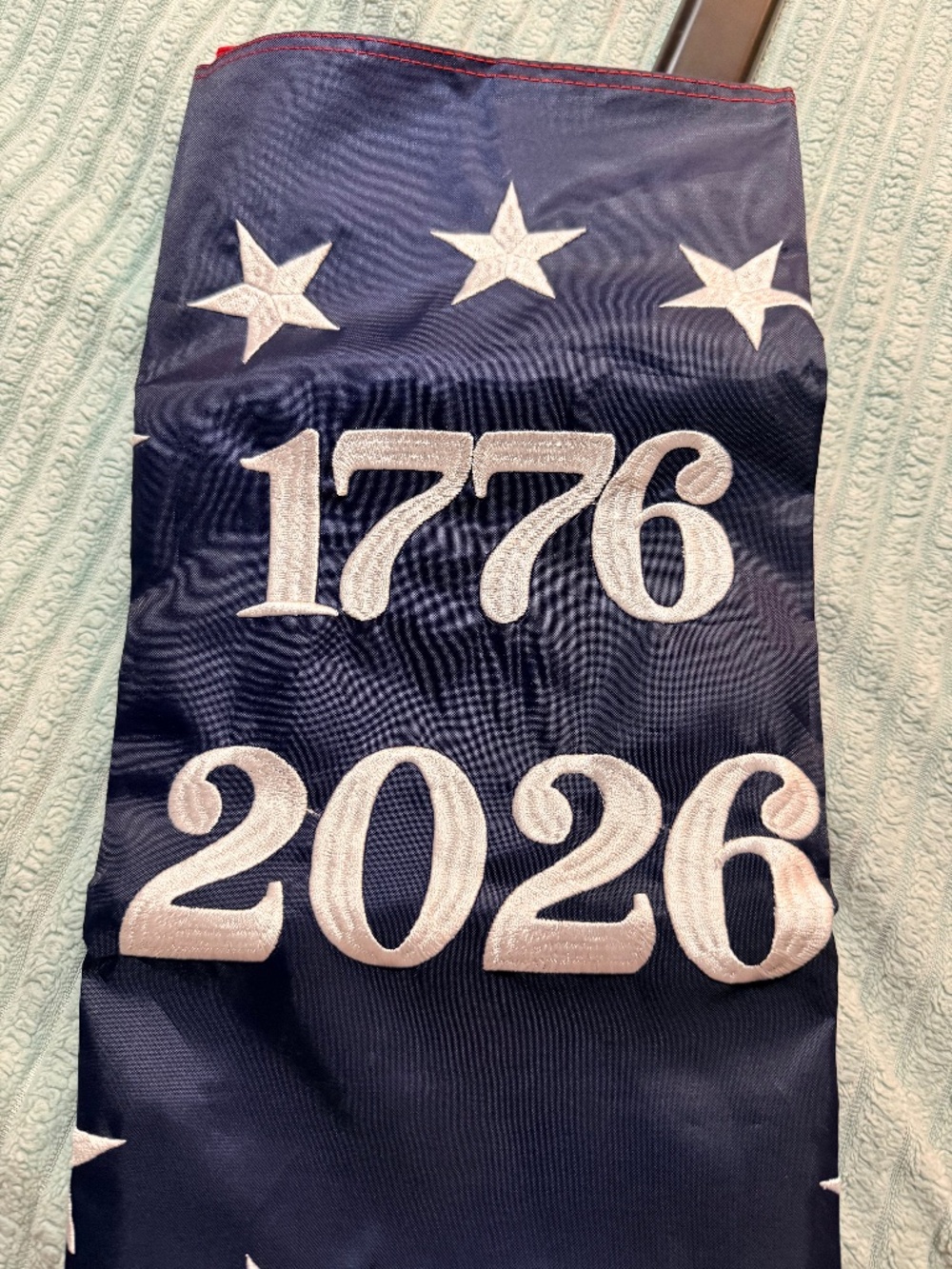 1776-2026 USA 250th Anniversary American Flag 3x5 Ft Embroidered Stars